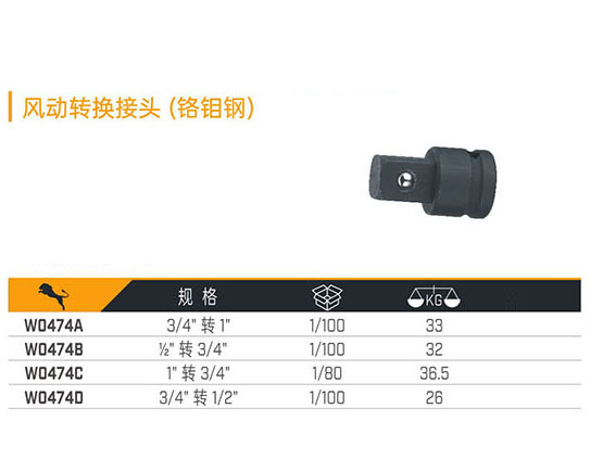 W0474A W0474B W0474C W0474D 風動轉(zhuǎn)換接頭（鉻鉬鋼）